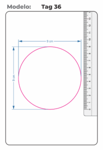 Tags Personalizados formato Redondo
