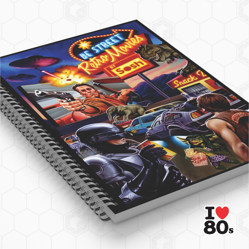 Caderno Personalizado - Retro Movies Anos 80