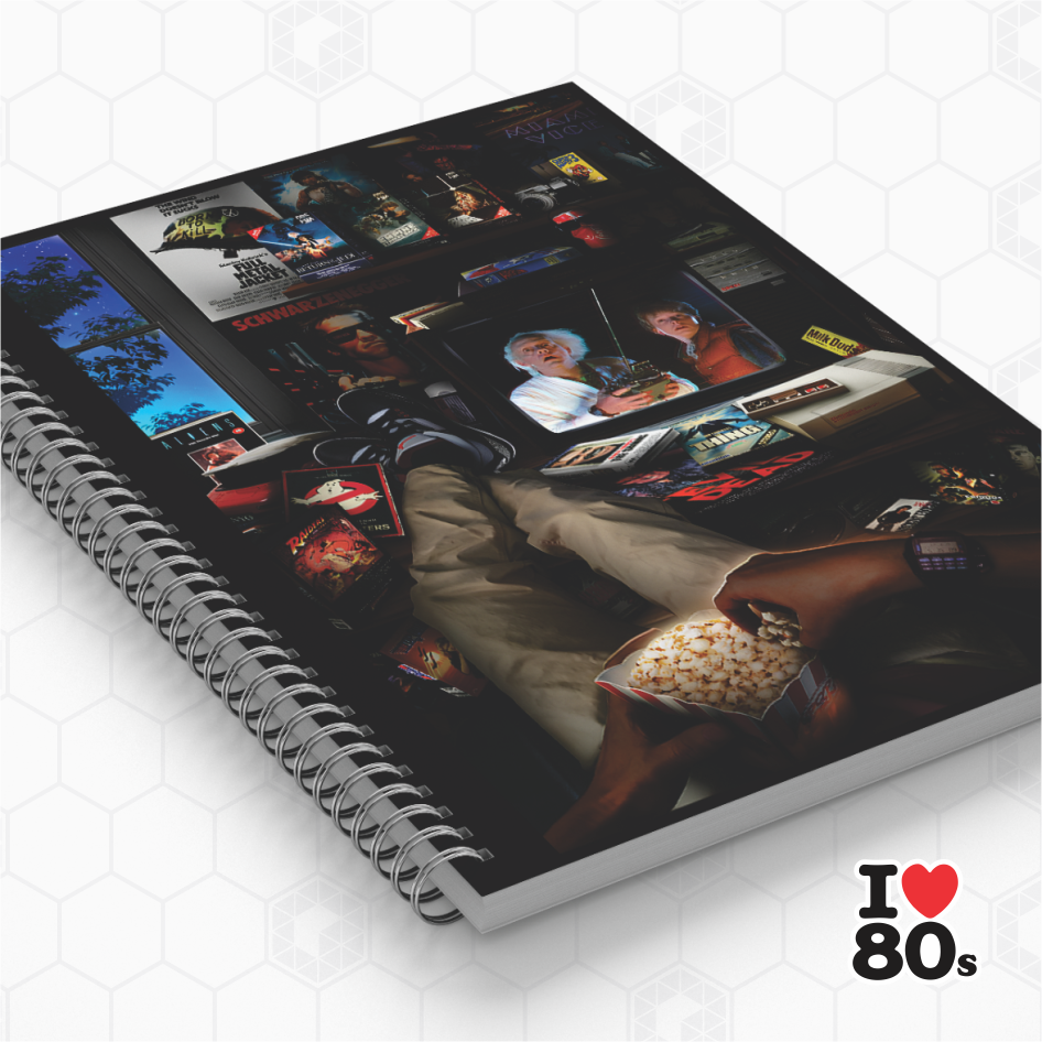 Caderno Personalizado - Retro Movies Anos 80