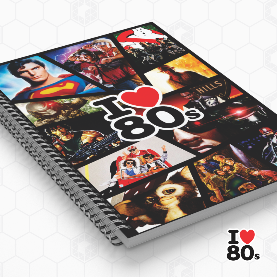 Caderno Personalizado - Retro Movies Anos 80