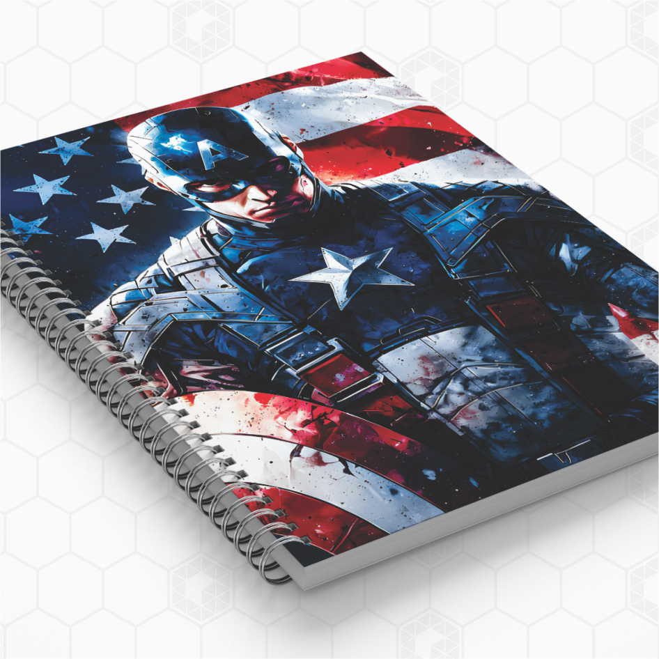 Cadernos Personalizados - Capitão América - USA