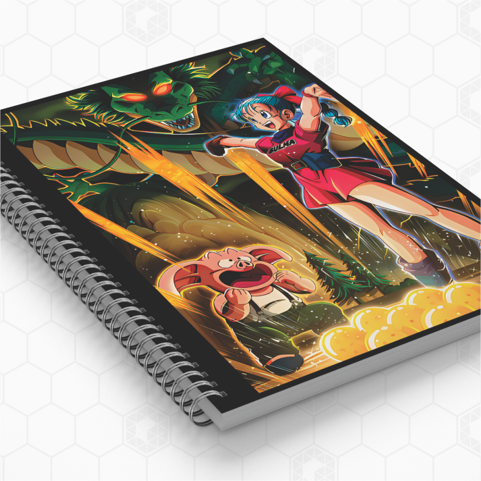 Cadernos Personalizados - Dragon Ball - Bulma - Esferas