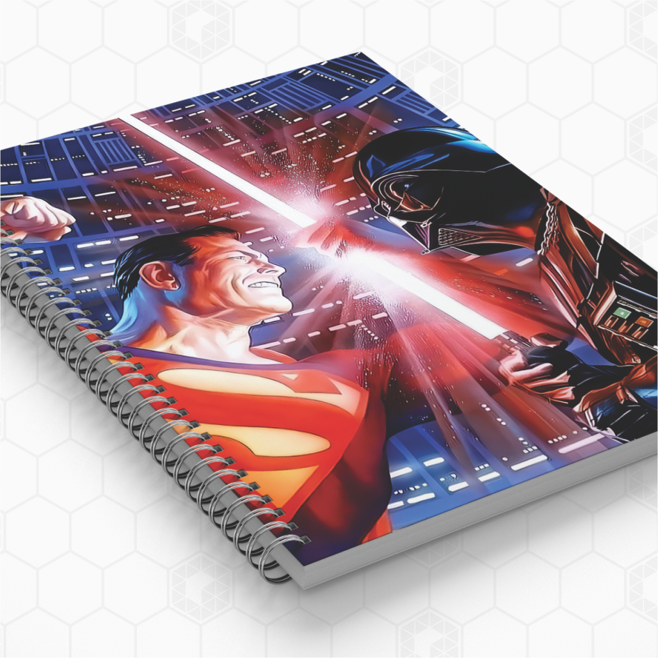 Cadernos Personalizados - Superman vs Darth Vader
