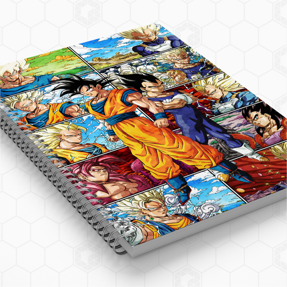 Caderno Personalizado Dragon Ball Goku e Vegeta