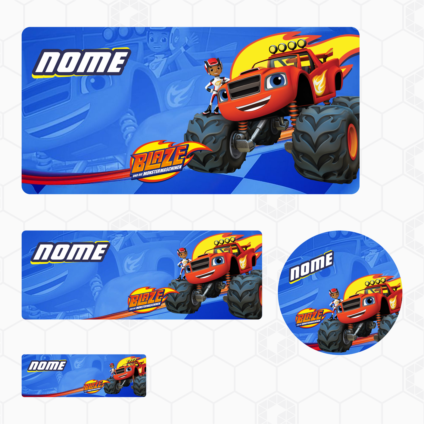 Etiquetas Escolares - Blaze and Monters Machine