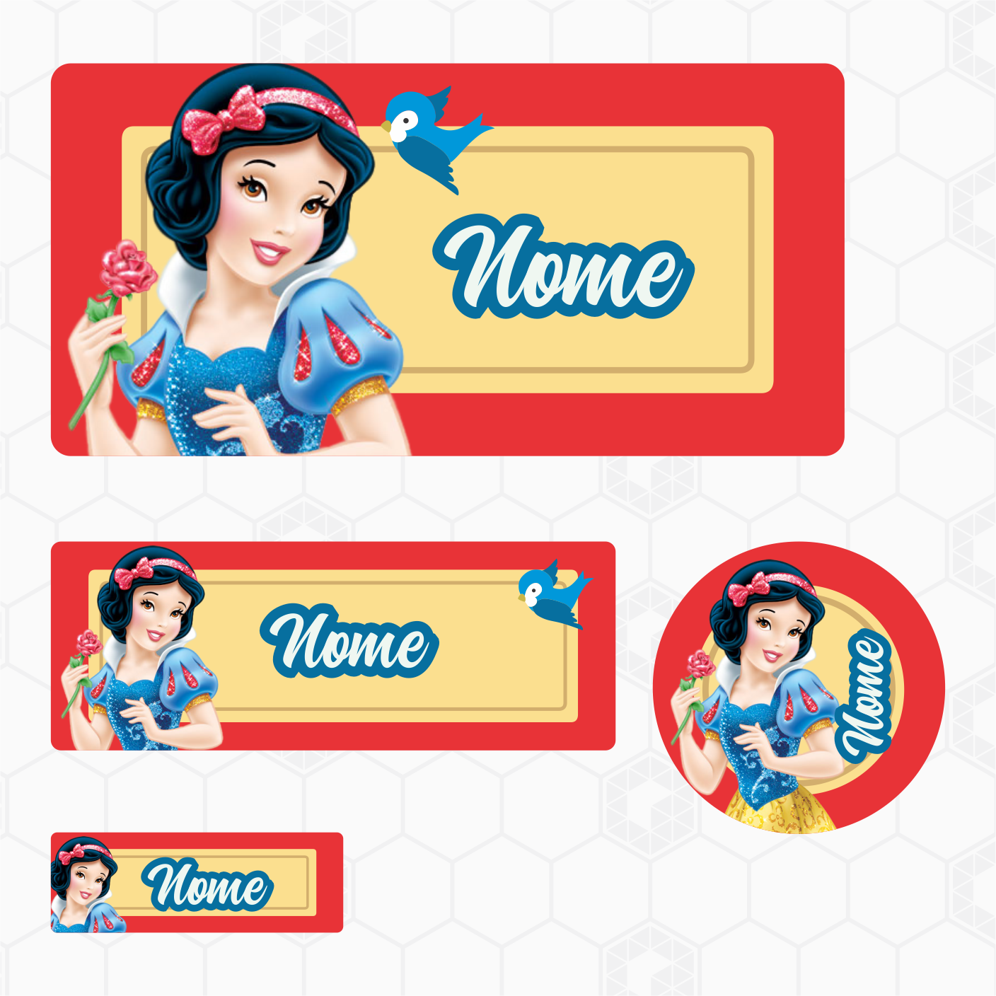 Etiquetas Escolares - Disney - Princesa Branca de Neve