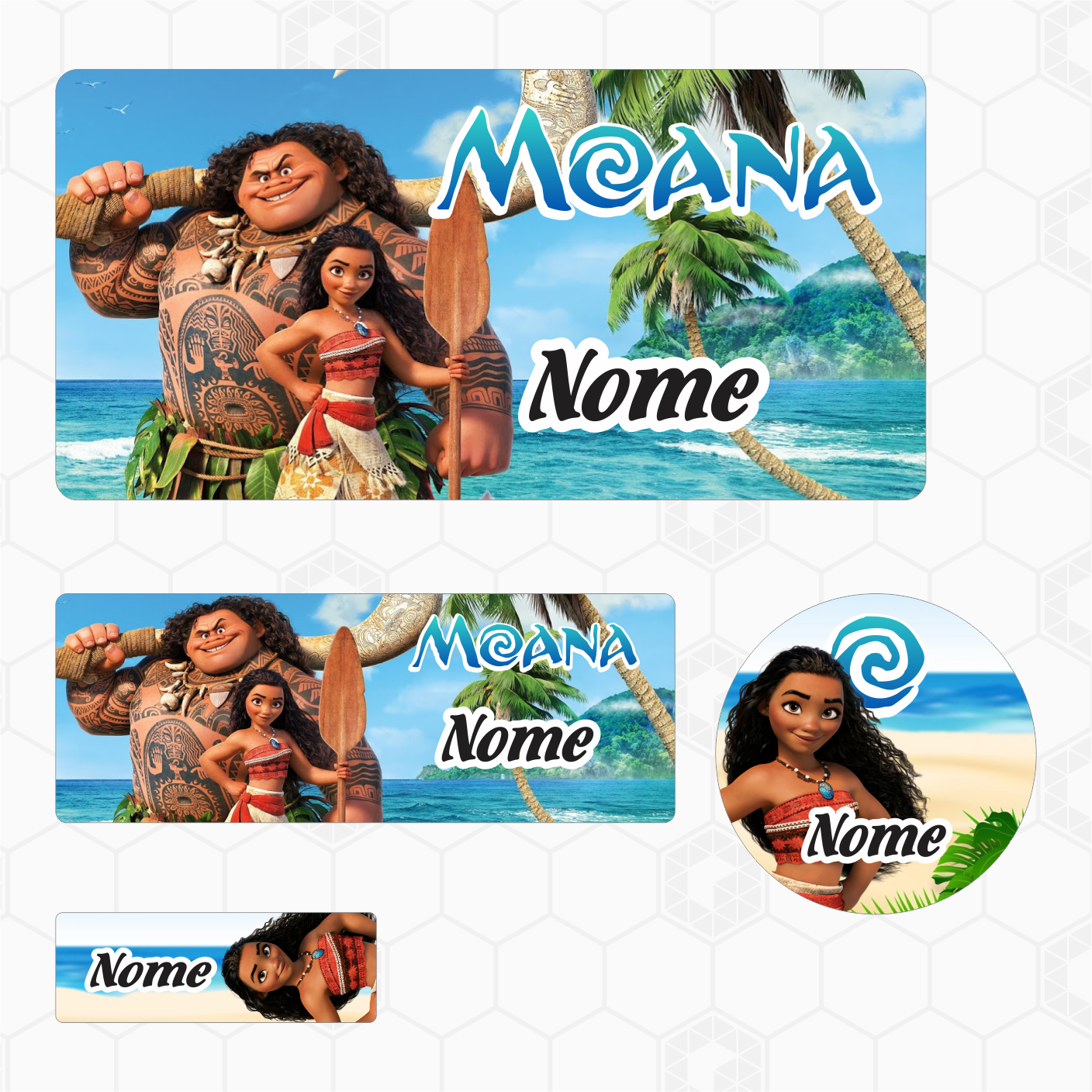 Etiquetas Escolares - Disney - Princesa Moana