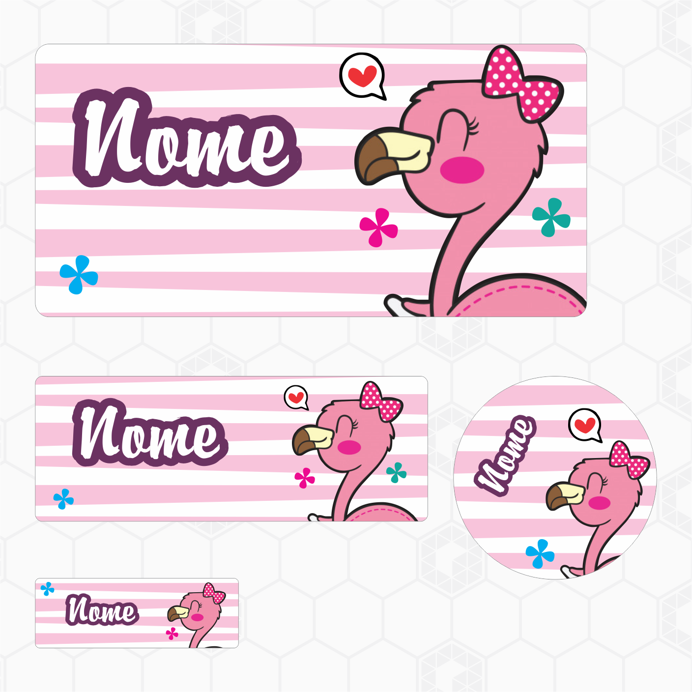 Etiquetas Escolares - Flamingo - 1