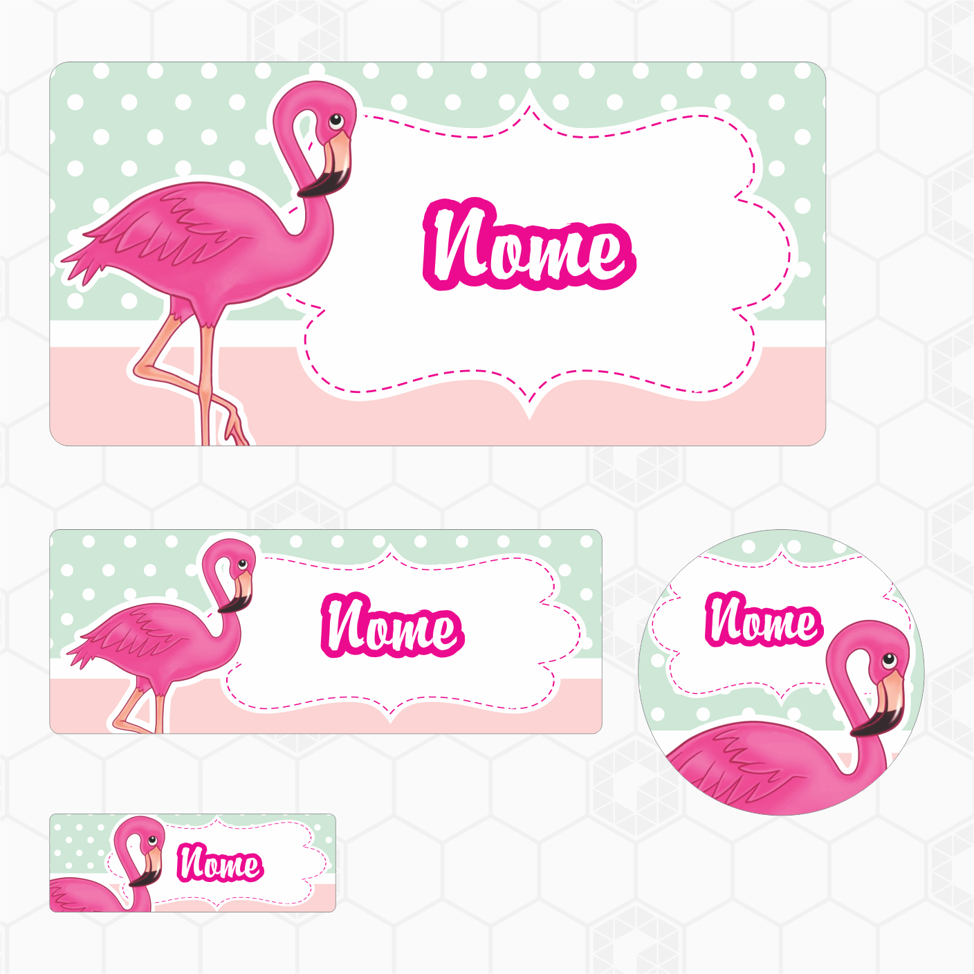 Etiquetas Escolares - Flamingo - 2