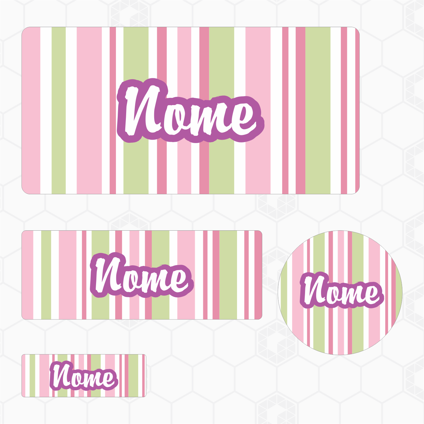 Etiquetas Escolares - Listras