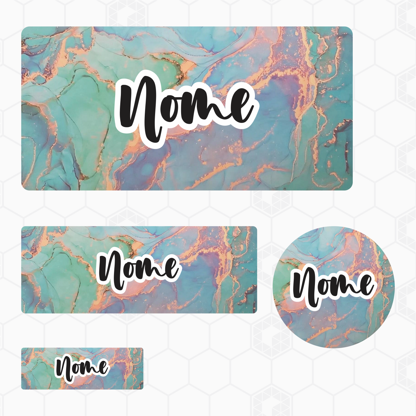 Etiquetas Escolares - Marmore Azul