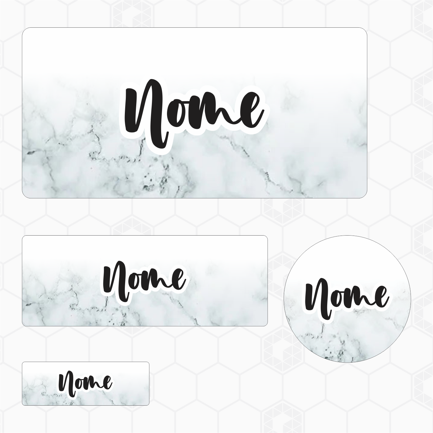 Etiquetas Escolares - Marmore Bianco