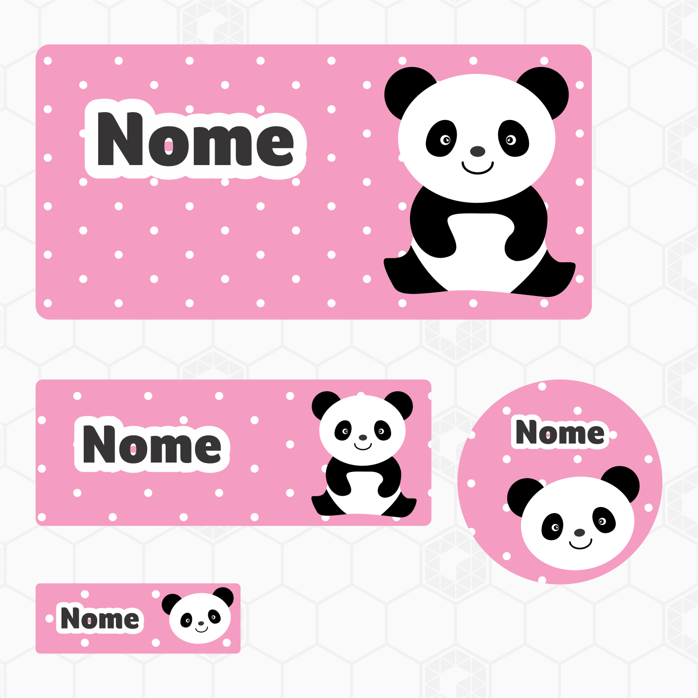 Etiquetas Escolares - Panda