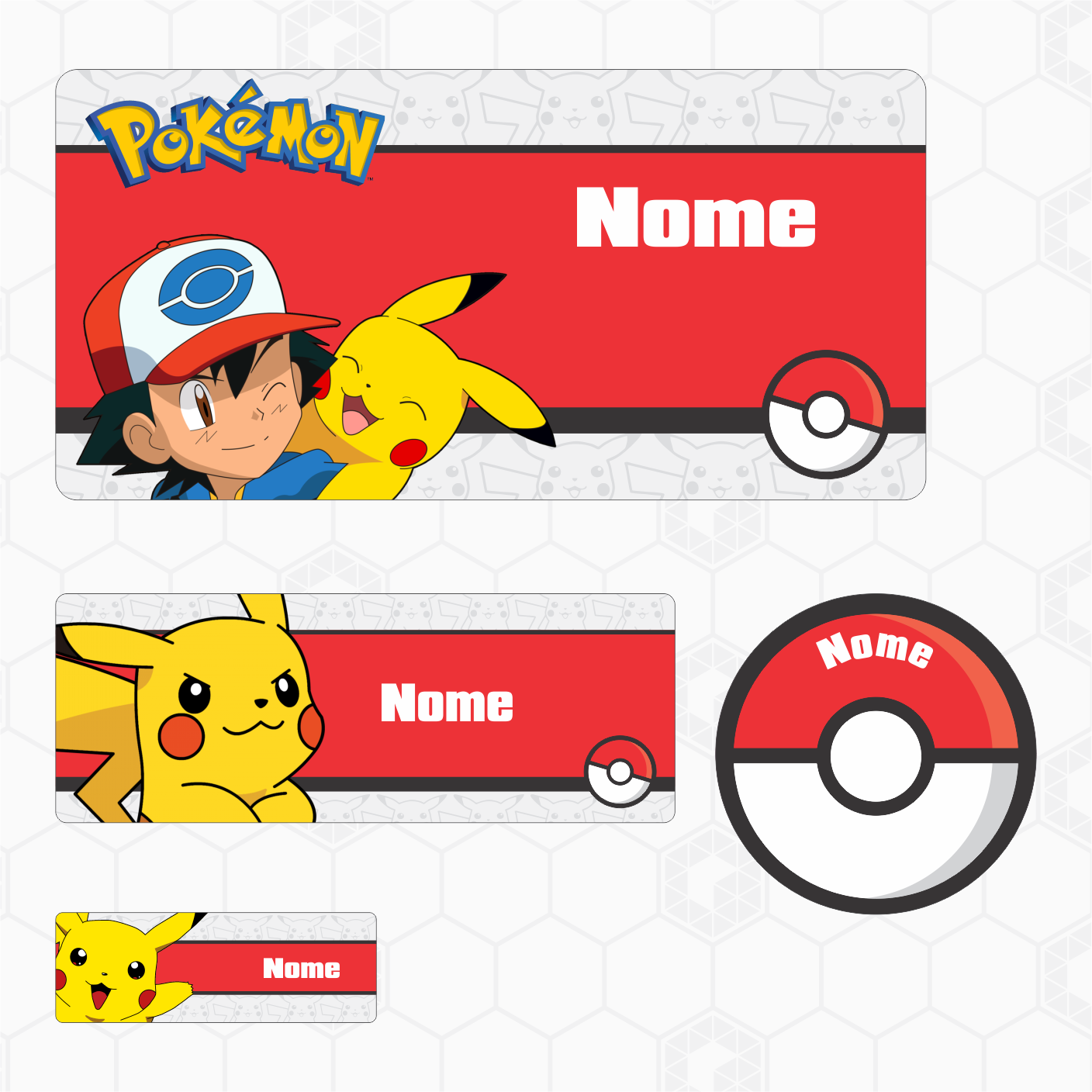 Etiquetas Escolares - Pokémon