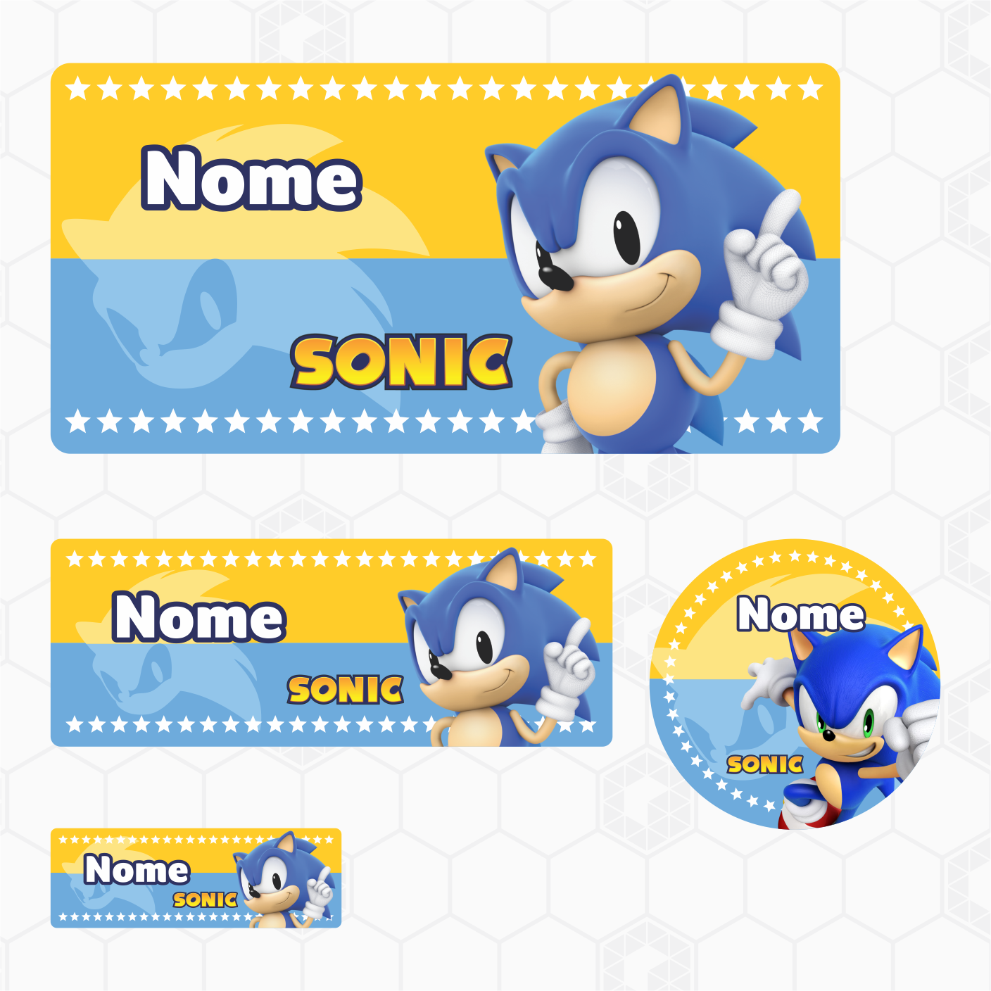 Etiquetas Escolares - Sonic