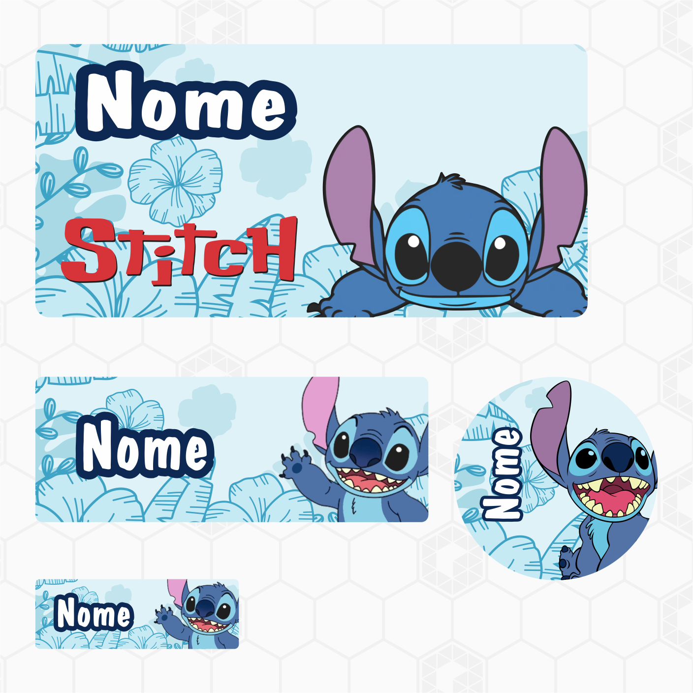 Etiquetas Escolares - Stitch