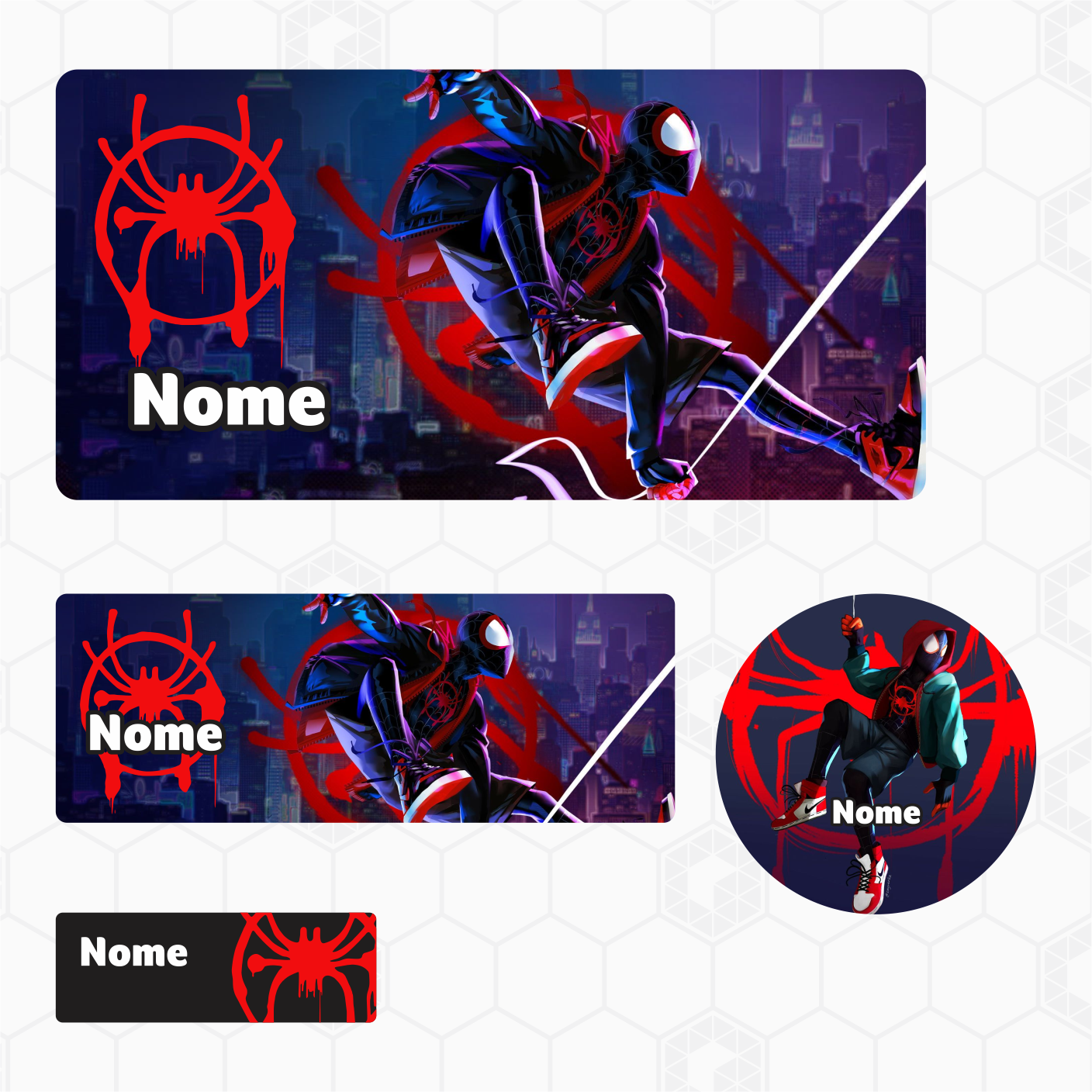 Etiquetas Escolares - Vingadores - Homem Aranha Milles Morales