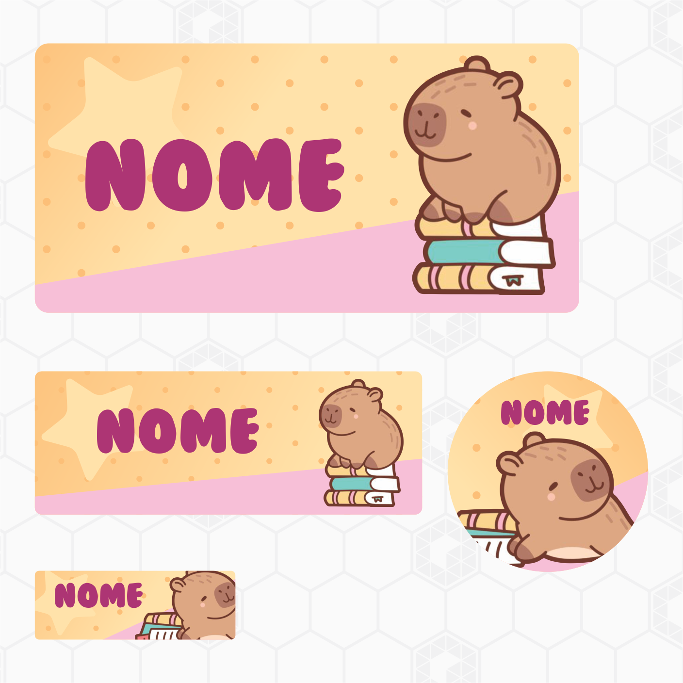 Etiquetas Escolares - Capivara