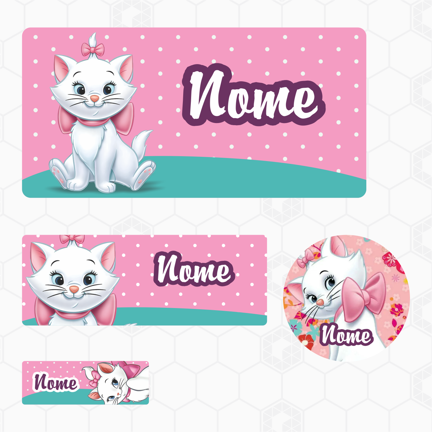 Etiquetas Escolares - Gatinha Marie