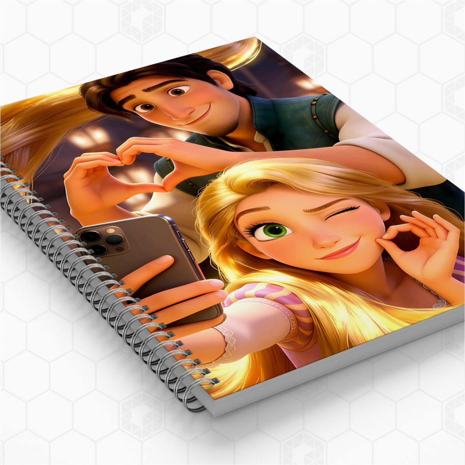 Caderno Personalizado - Rapunzel - Selfie
