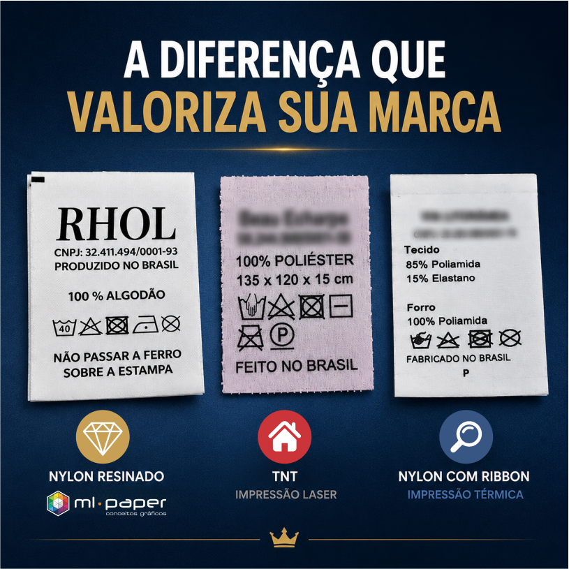 Comparação entre etiquetas Nylon Resinado e Etiquetas TNT